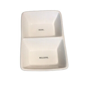 Rae Dunn hope and believe trinket dish decor cute